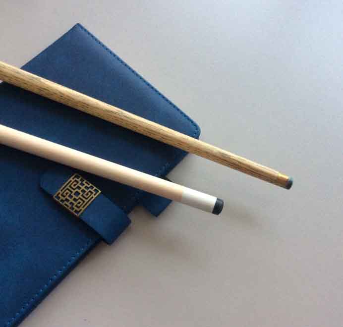snooker cue and American cue