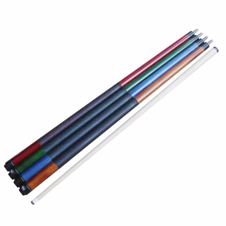 maple cue with colour stain