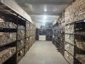 The core timber storage area of our factory